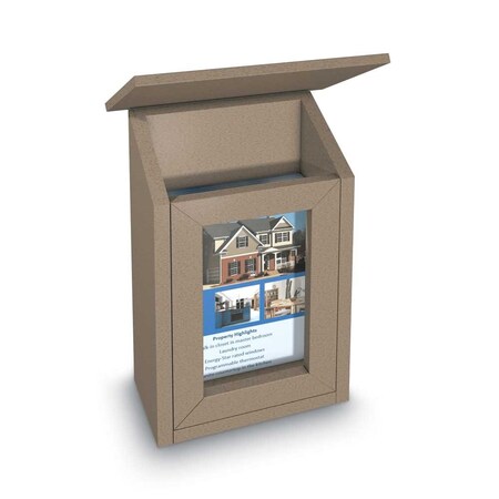 United Visual Products Sliding Door Indoor Enclosed Corkboard, 6 UV9026ACS-BLACK-BUFF